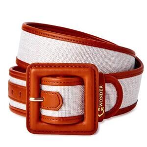 C Wonder Set of Two Reversible Leather Belts with “J” Initial Initial Belt Buckle In Men main image 2